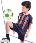Pine Active Half Sleeves Tee with Shorts Football Set – Navy